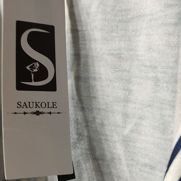 Saukole blue white wrap tank top Sz 2XL - Picture 5 of 6